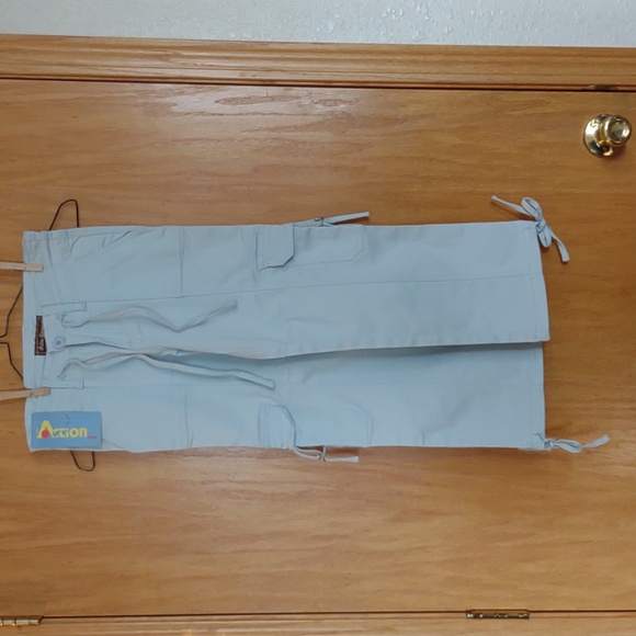 Action Garment USA light blue pants girls size small jeans drawstring waist NEW! - Picture 1 of 10